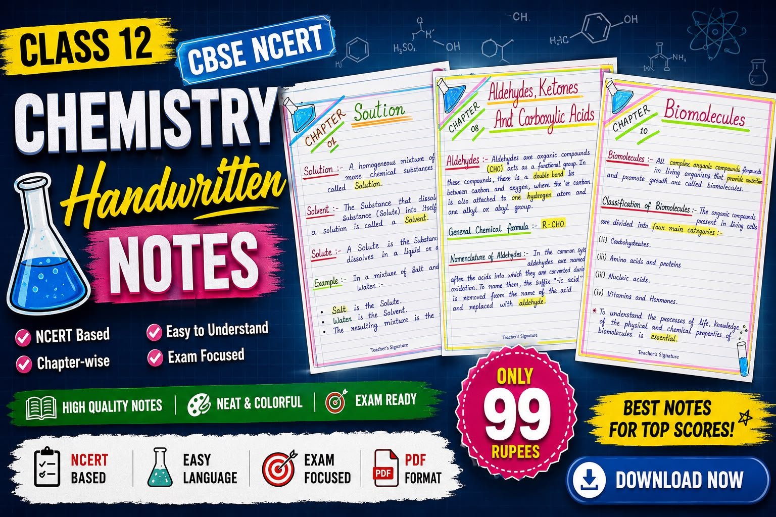 Class 12 Chemistry Notes